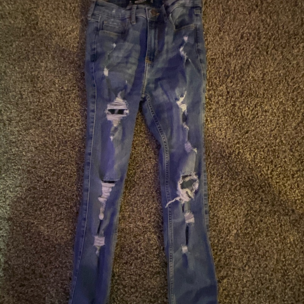 super skinny ripped jeans